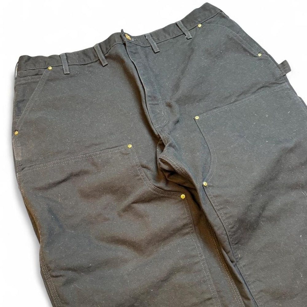 Carhartt black double knee workwear gorpcore pants fit 42x34